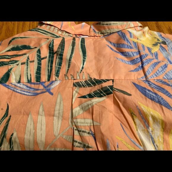 Palmwave Peach Print Hawaiian Shirt - Picture 8 of 9